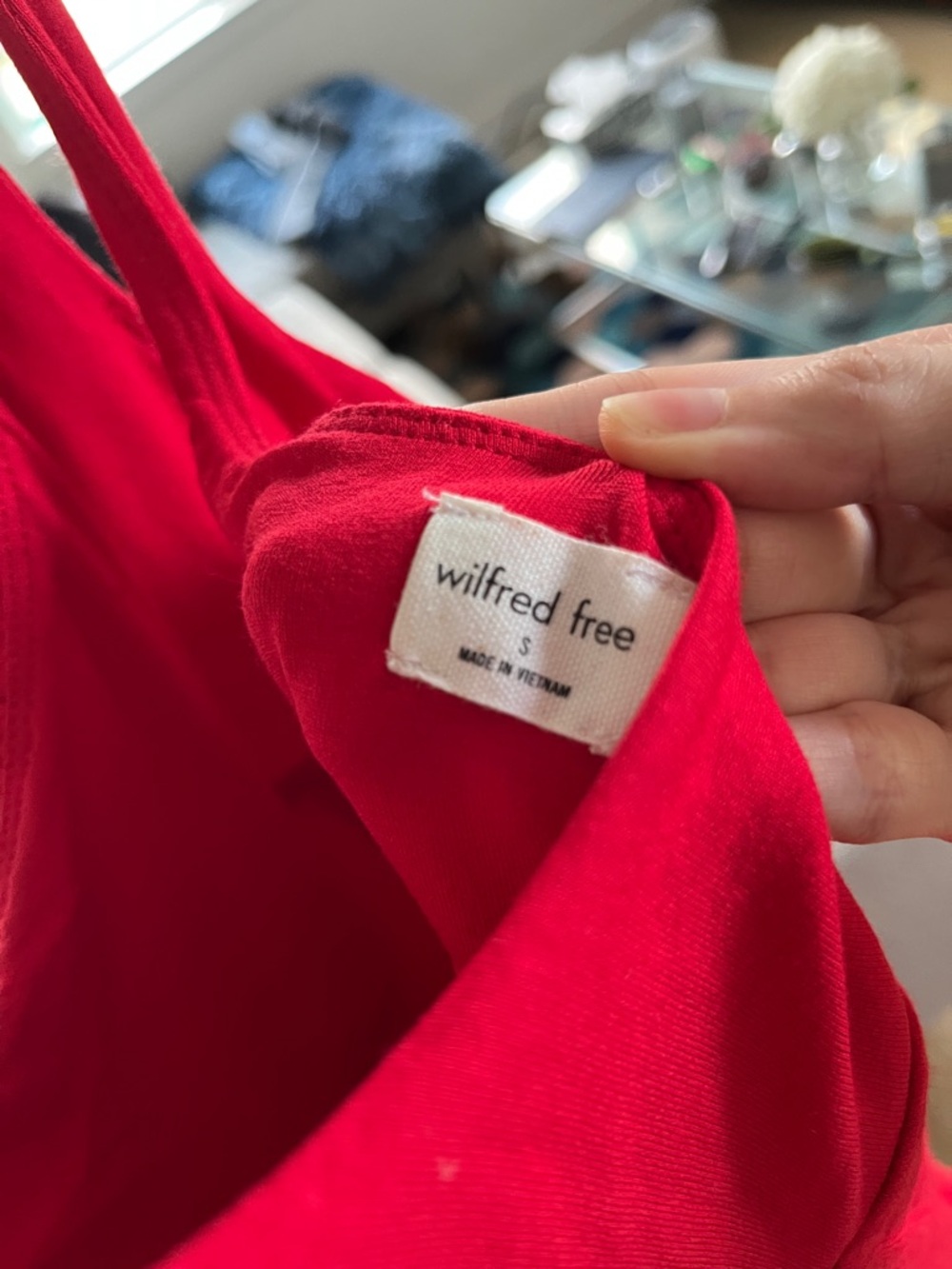 LIKE NEW Wilfred Free Orbit Red Mini Dress - Picture 2 of 5